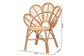 bali & pari Eliava Modern Bohemian Natural Rattan Flower Accent Chair FredCo