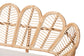 bali & pari Eliava Natural Rattan Accent Bench with Removable Cushion - Coastal Boho Style Loveseat with Scalloped Fan Back Design for Indoor Living Room or Sunroom Seating FredCo