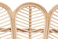 bali & pari Eliava Natural Rattan Accent Bench with Removable Cushion - Coastal Boho Style Loveseat with Scalloped Fan Back Design for Indoor Living Room or Sunroom Seating FredCo