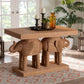 bali & pari Elissa Bohemian Honey Rattan Elephant Console Table FredCo