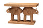 bali & pari Elissa Bohemian Honey Rattan Elephant Console Table FredCo
