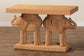 bali & pari Elissa Bohemian Honey Rattan Elephant Console Table FredCo