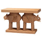bali & pari Elissa Bohemian Honey Rattan Elephant Console Table FredCo