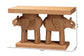 bali & pari Elissa Bohemian Honey Rattan Elephant Console Table FredCo