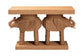 bali & pari Elissa Bohemian Honey Rattan Elephant Console Table FredCo
