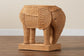 bali & pari Elissa Bohemian Light Honey Rattan Elephant End Table FredCo