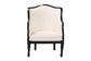 bali & pari Elizette Traditional French Beige Fabric and Black Finished Wood Accent Chair FredCo