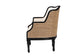 bali & pari Elizette Traditional French Beige Fabric and Black Finished Wood Accent Chair FredCo