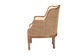 bali & pari Elizette Traditional French Beige Fabric and Honey Oak Finished Wood Accent Chair FredCo