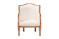 bali & pari Elizette Traditional French Beige Fabric and Honey Oak Finished Wood Accent Chair FredCo