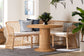 bali & pari Ellard Bohemian Light Honey Rattan 3-Piece Dining Nook Set FredCo
