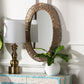 bali & pari Elwyn Modern Bohemian Metal and Natural Brown Seagrass Accent Wall Mirror FredCo