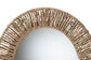 bali & pari Elwyn Modern Bohemian Metal and Natural Brown Seagrass Accent Wall Mirror FredCo