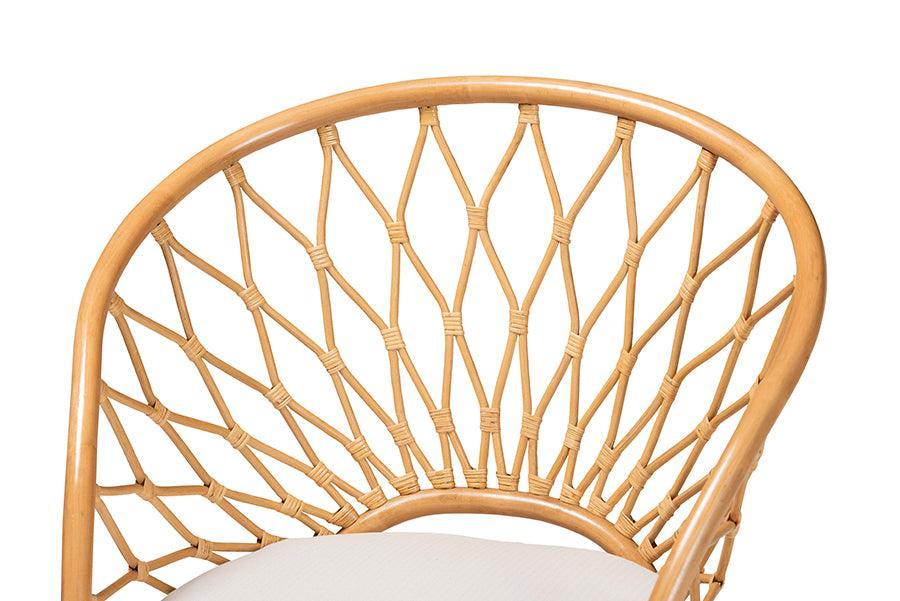 bali & pari Emmeline Bohemian Honey Rattan Accent Chair FredCo