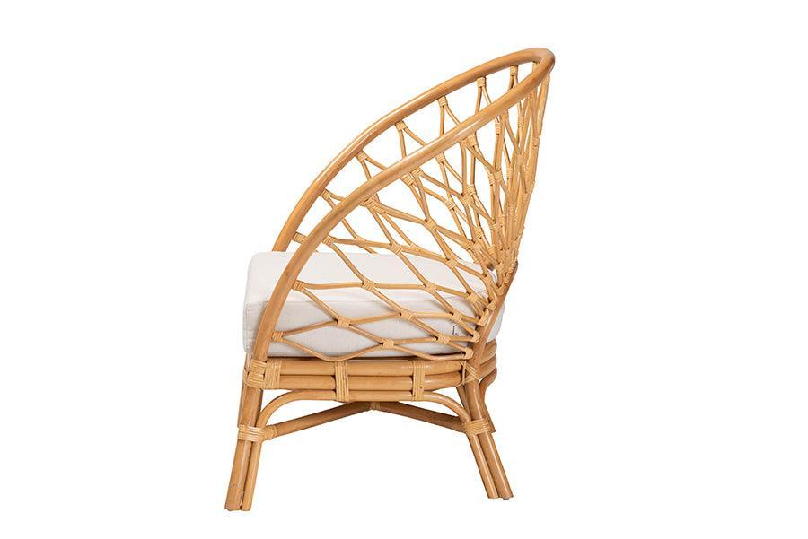 bali & pari Emmeline Bohemian Honey Rattan Accent Chair FredCo