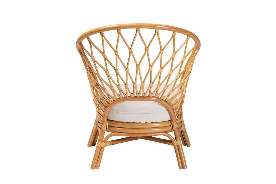bali & pari Emmeline Bohemian Honey Rattan Accent Chair FredCo
