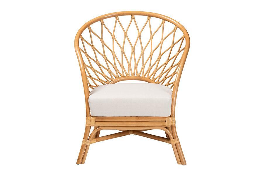 bali & pari Emmeline Bohemian Honey Rattan Accent Chair FredCo
