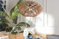 bali & pari Enola Handwoven Jute Pendant Lampshade - Boho Chic Ceiling Light Cover with Twisted Spiral Design FredCo