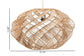 bali & pari Enola Handwoven Jute Pendant Lampshade - Boho Chic Ceiling Light Cover with Twisted Spiral Design FredCo