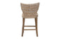 bali & pari Enver Modern Bohemian Grey Kubu Rattan and Mahogany Wood Counter Stool FredCo