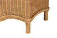 bali & pari Erla Bohemian Light Honey Rattan Accent Bench with Scallop border FredCo