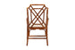 Bamboo armchair with geometric back and beige cushion, FredCo International furniture