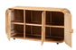 bali & pari Evania Bohemian Natural Rattan 3-Door Storage Cabinet FredCo