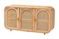 bali & pari Evania Bohemian Natural Rattan 3-Door Storage Cabinet FredCo
