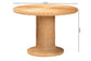 bali & pari Farrow Bohemian Braided Light Honey Rattan Dining Table FredCo