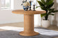 bali & pari Farrow Bohemian Braided Light Honey Rattan Dining Table FredCo