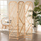 bali & pari Firenze Modern Bohemian Natural Brown Rattan Room Divider FredCo