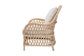 bali & pari Florence Bohemian Ivory Braided Rattan Arm Chair FredCo