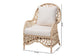 bali & pari Florence Bohemian Ivory Braided Rattan Arm Chair FredCo