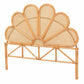 bali & pari Flower Modern Bohemian Honey Rattan Queen Size Standalone Headboard FredCo