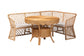 bali & pari Frayne Bohemian Light Honey Rattan 3-Piece Dining Nook Set FredCo