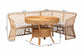 bali & pari Frayne Bohemian Light Honey Rattan 3-Piece Dining Nook Set FredCo