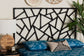 bali & pari Frydel Black Rattan Queen Size Standalone Headboard FredCo
