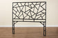 bali & pari Frydel Black Rattan Queen Size Standalone Headboard FredCo