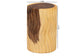 bali & pari Fuchsia Hand-carved Suar Wood Side Table - Round Sculptural Accent Table with Wave Design, Modern Boho Rustic Style for Living Room or Bedroom FredCo