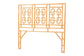 bali & pari Galvan Bohemian Natural Rattan Queen Size Standalone Headboard FredCo