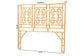 bali & pari Galvan Bohemian Natural Rattan Queen Size Standalone Headboard FredCo