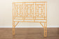 bali & pari Galvan Bohemian Natural Rattan Queen Size Standalone Headboard FredCo