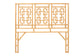 bali & pari Galvan Bohemian Natural Rattan Queen Size Standalone Headboard FredCo