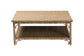 bali & pari Ganit Handwoven Seagrass Coffee Table - Square Center Table with Wrapped Frame and Lower Shelf, Coastal Boho Accent Furniture for Living Room or Lounge FredCo