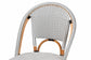 bali & pari Genica Classic French Two-Tone Black and White Weaving and Natural Rattan 2-Piece Counter Stool Set FredCo