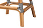 bali & pari Genica Classic French Two-Tone Black and White Weaving and Natural Rattan 2-Piece Counter Stool Set FredCo