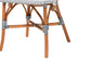 bali & pari Genica Classic French Two-Tone Navy and White Weaving and Natural Rattan Bistro Chair FredCo