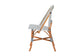 bali & pari Genica Classic French Two-Tone Navy and White Weaving and Natural Rattan Bistro Chair FredCo