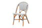 bali & pari Genica Classic French Two-Tone Navy and White Weaving and Natural Rattan Bistro Chair FredCo