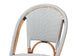 bali & pari Genica Classic French Two-Tone Navy and White Weaving and Natural Rattan Bistro Chair FredCo